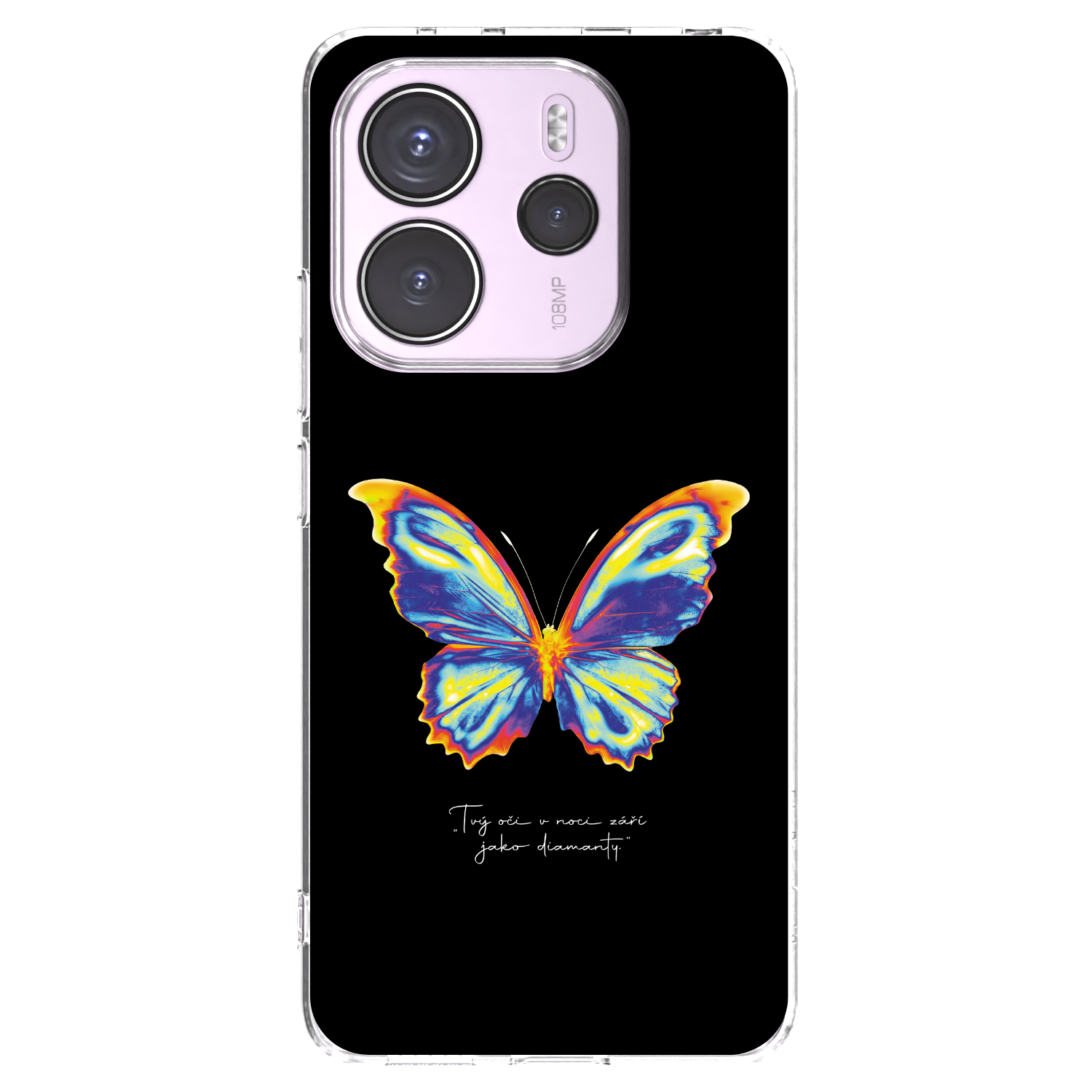 Picasee διαφανής θήκη σιλικόνης Xiaomi Redmi Note 14 4G - Diamanty Black