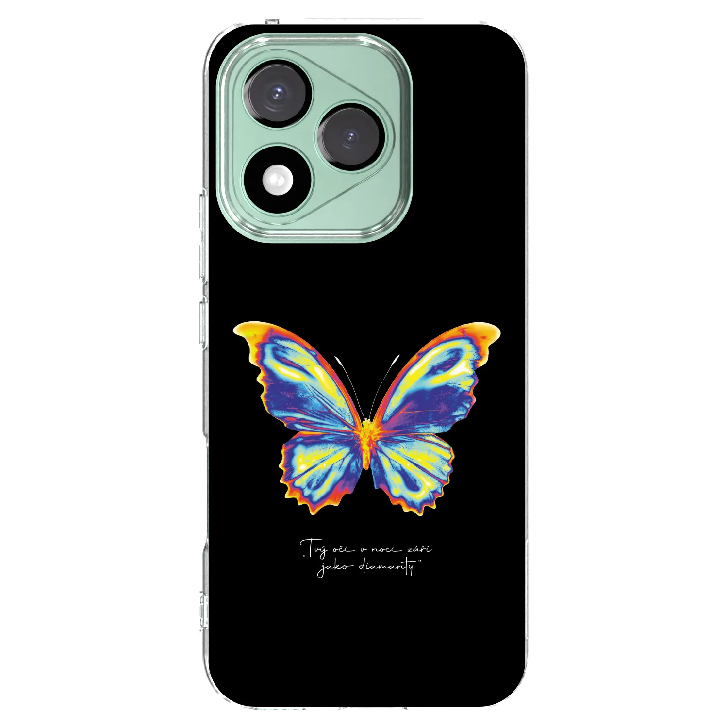 Picasee διαφανής θήκη σιλικόνης Honor 400 Lite 5G - Diamanty Black
