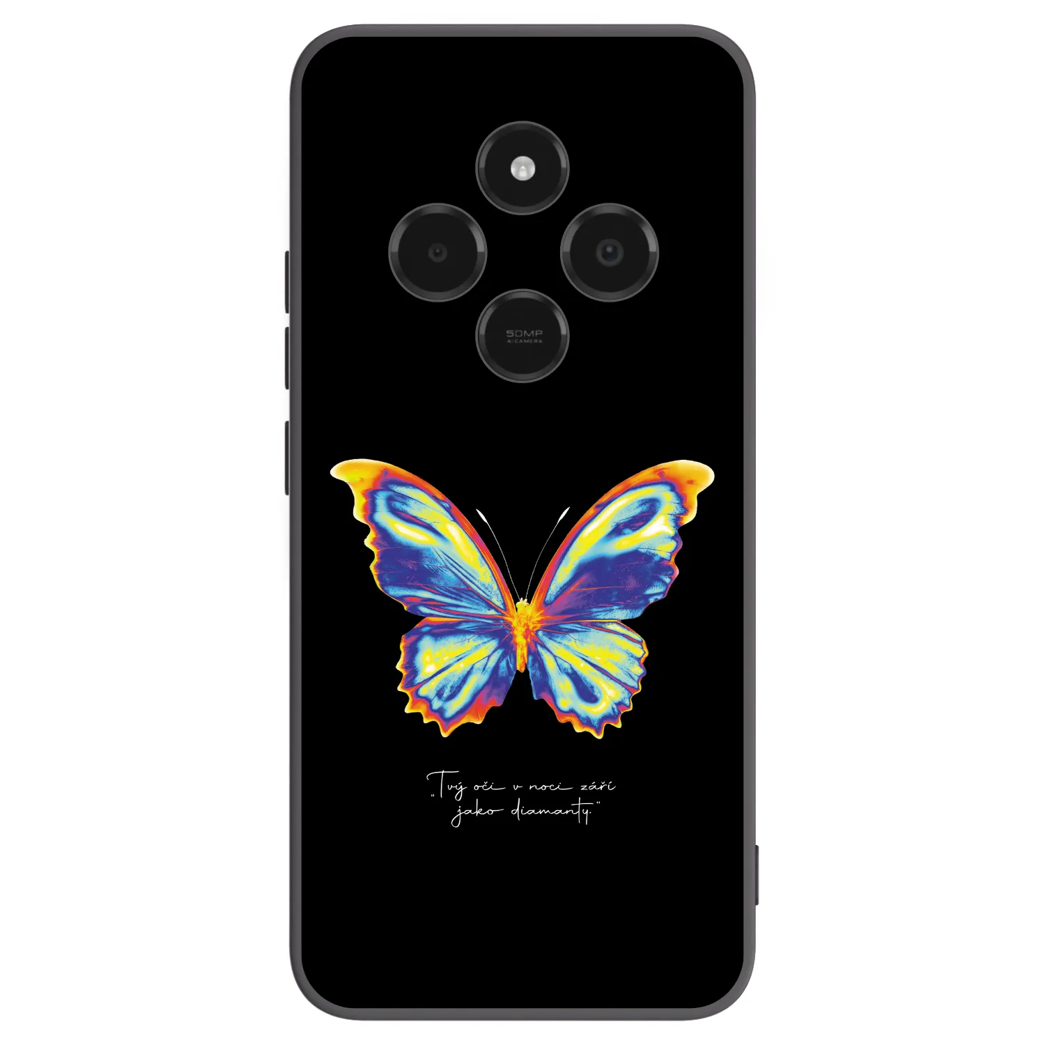 Picasee Μαύρη θήκη σιλικόνης για Xiaomi Poco C75 - Diamanty Black