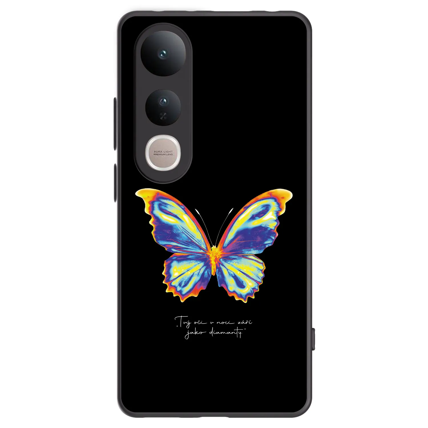 Picasee Μαύρη θήκη σιλικόνης για Vivo V50 Lite 5G - Diamanty Black