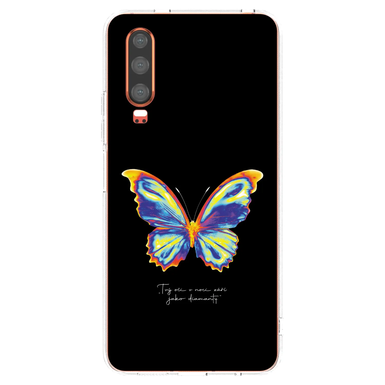 Picasee διαφανής θήκη σιλικόνης Huawei P30 - Diamanty Black