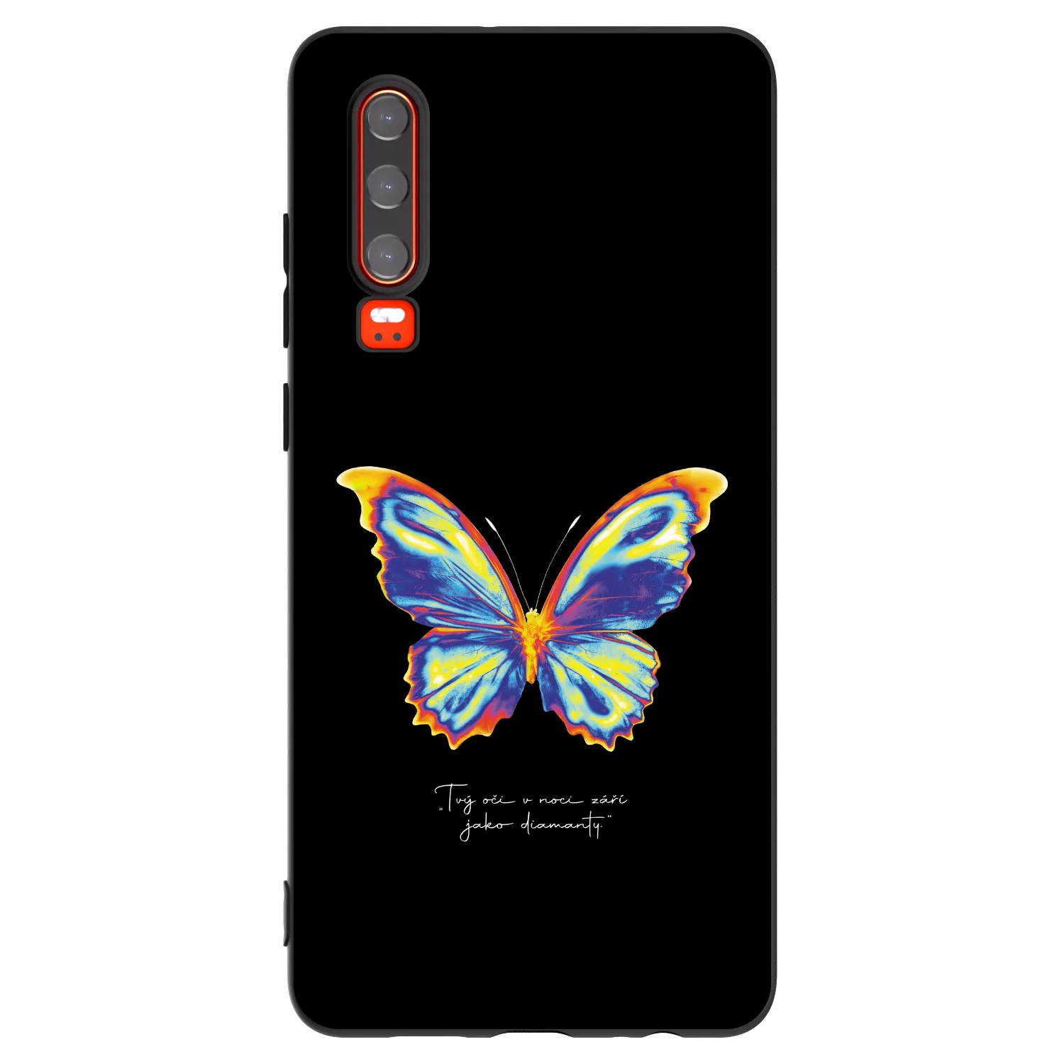 Picasee Μαύρη θήκη σιλικόνης για Huawei P30 - Diamanty Black