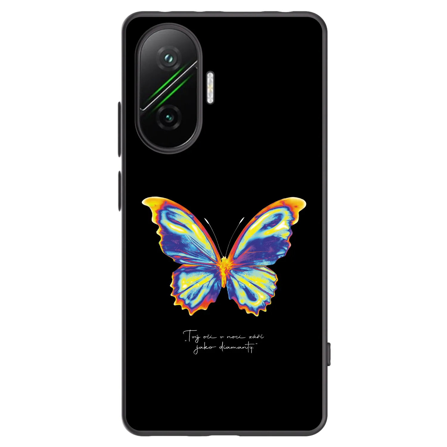 Picasee Μαύρη θήκη σιλικόνης για Xiaomi Poco F7 Pro 5G - Diamanty Black