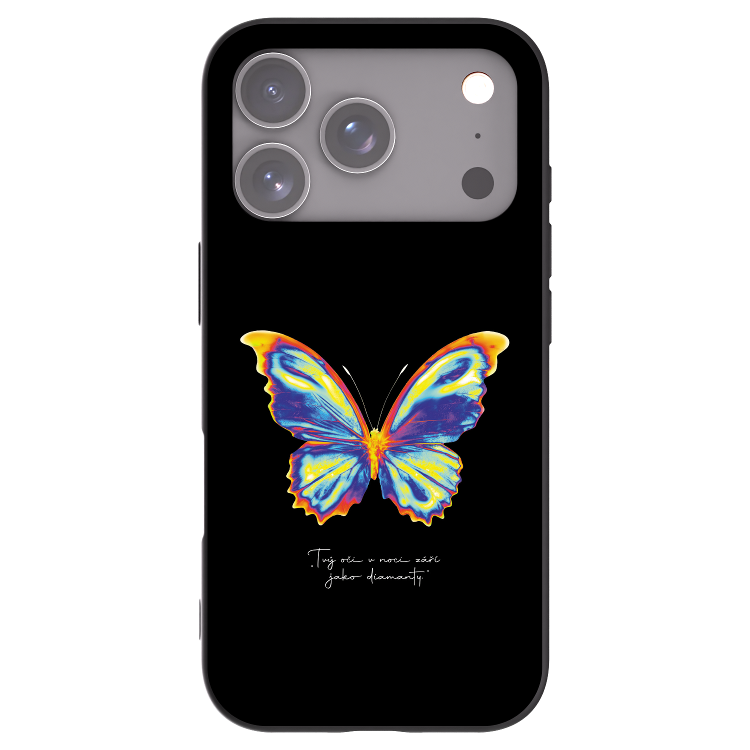 Picasee Μαύρη θήκη σιλικόνης για Apple iPhone 17 Pro - Diamanty Black