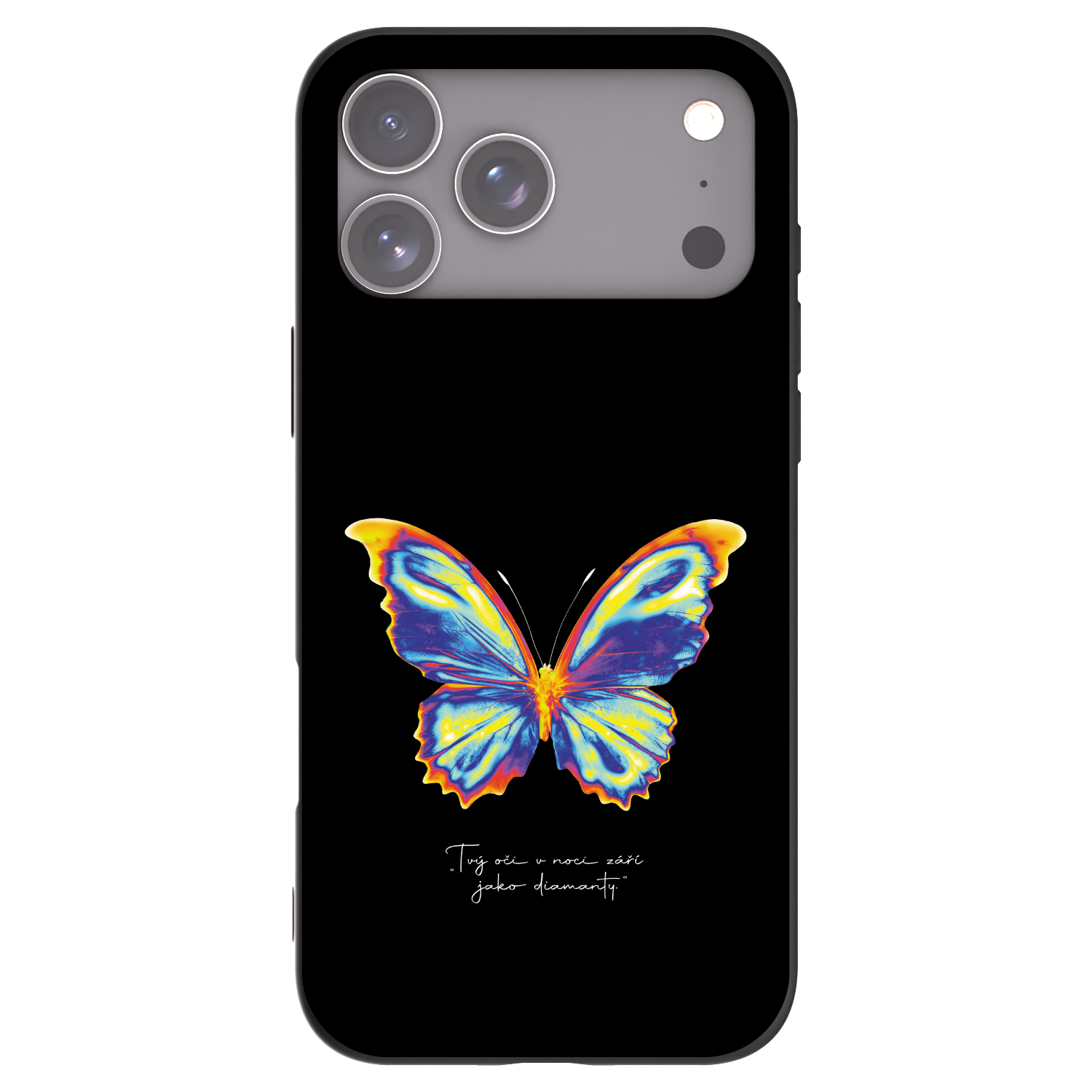 Picasee Μαύρη θήκη σιλικόνης για Apple iPhone 17 Pro Max - Diamanty Black