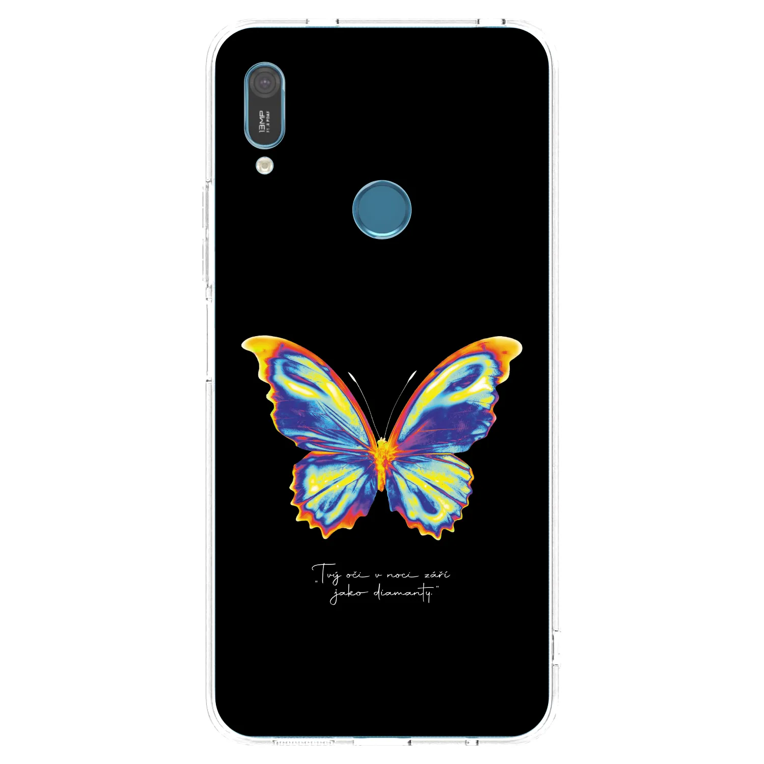 Picasee διαφανής θήκη σιλικόνης Huawei Y6 2019 - Diamanty Black