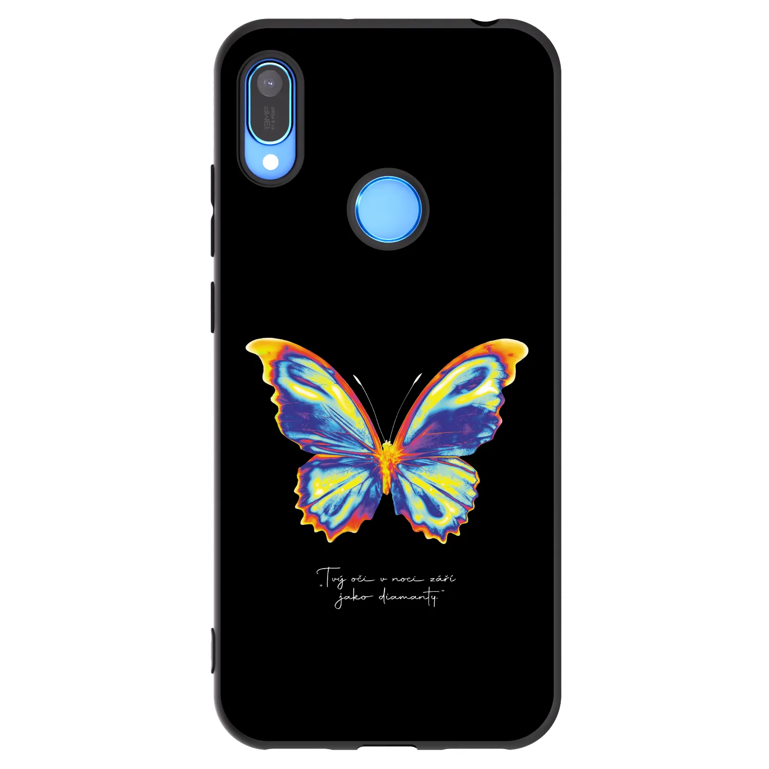 Picasee Μαύρη θήκη σιλικόνης για Huawei Y6 2019 - Diamanty Black