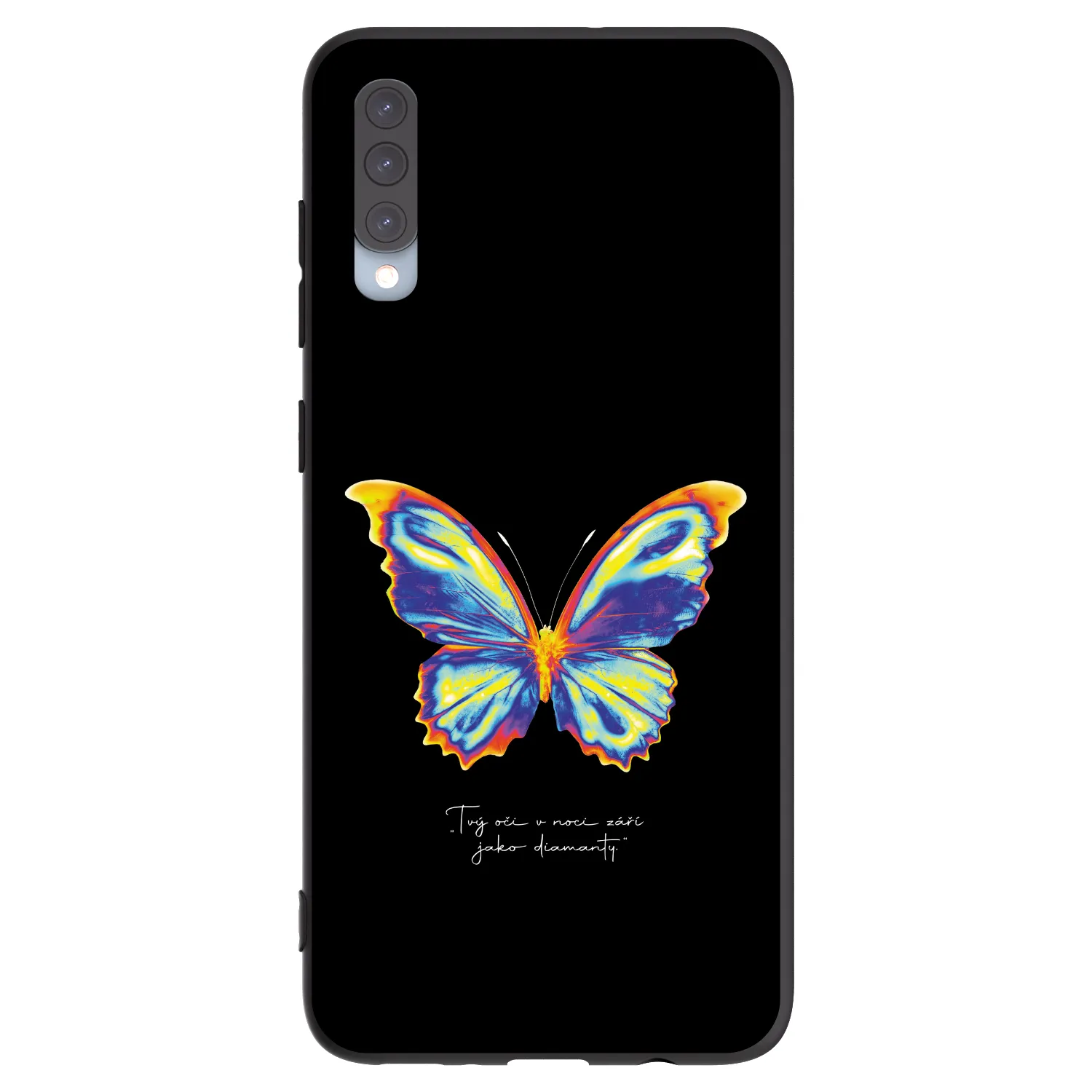 Picasee Μαύρη θήκη σιλικόνης για Samsung Galaxy A70 A705F - Diamanty Black