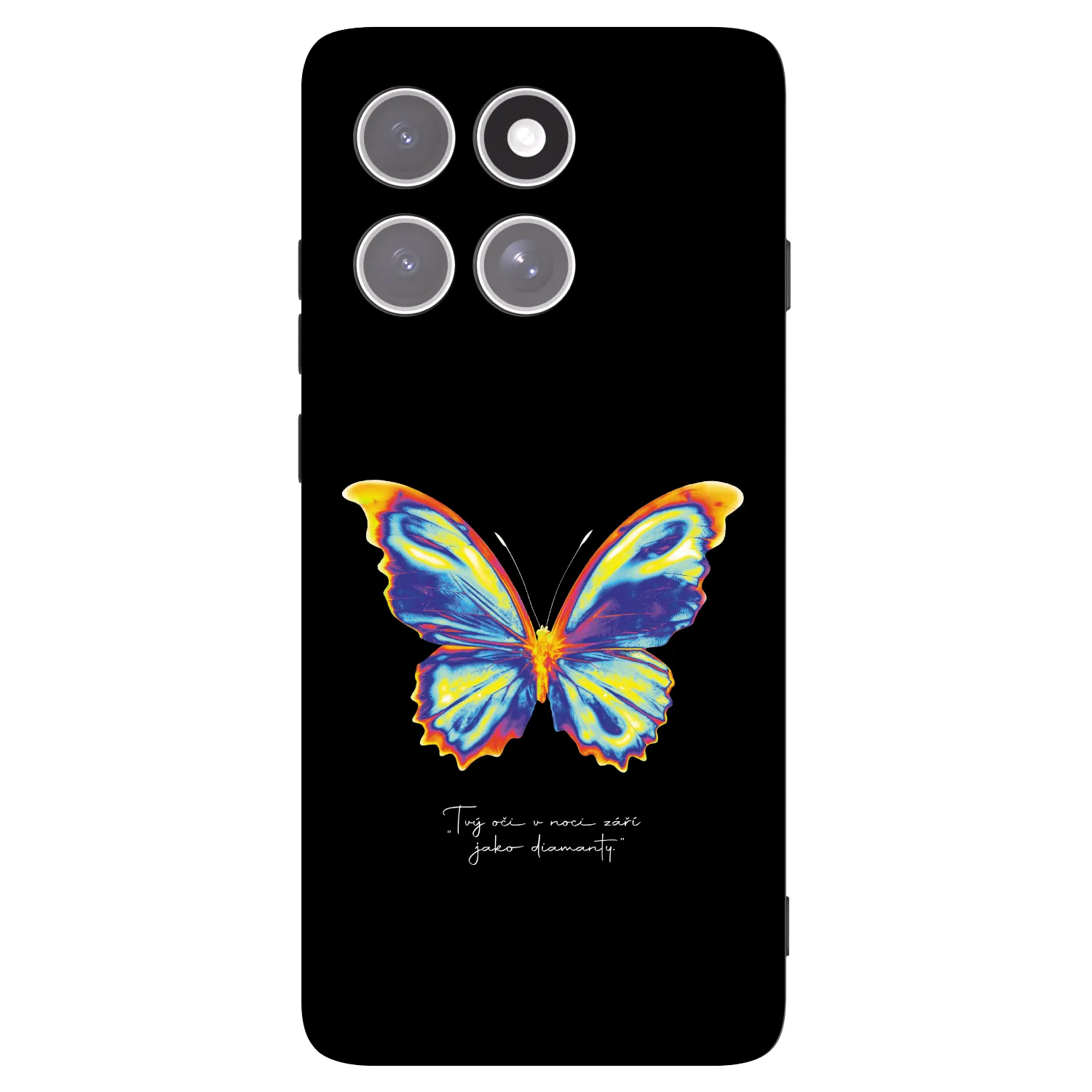 Picasee Μαύρη θήκη σιλικόνης για Motorola Edge 60 Pro - Diamanty Black