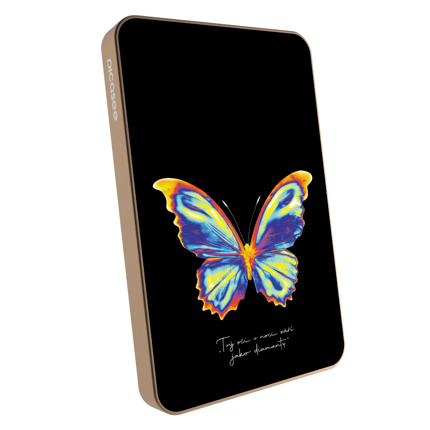 Picasee Powerbank με MagSafe 5 000 mAh Χρυσαφένιος - Diamanty Black