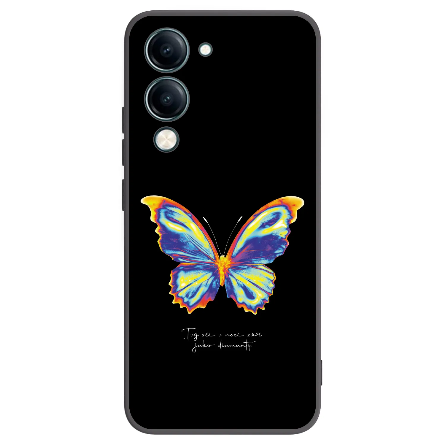 Picasee Μαύρη θήκη σιλικόνης για Vivo Y29s 5G - Diamanty Black