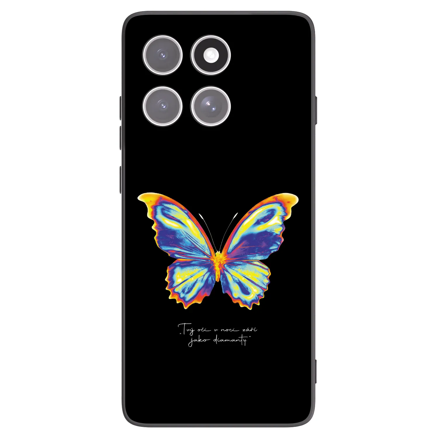 Picasee Μαύρη θήκη σιλικόνης για Motorola Edge 60 Fusion - Diamanty Black