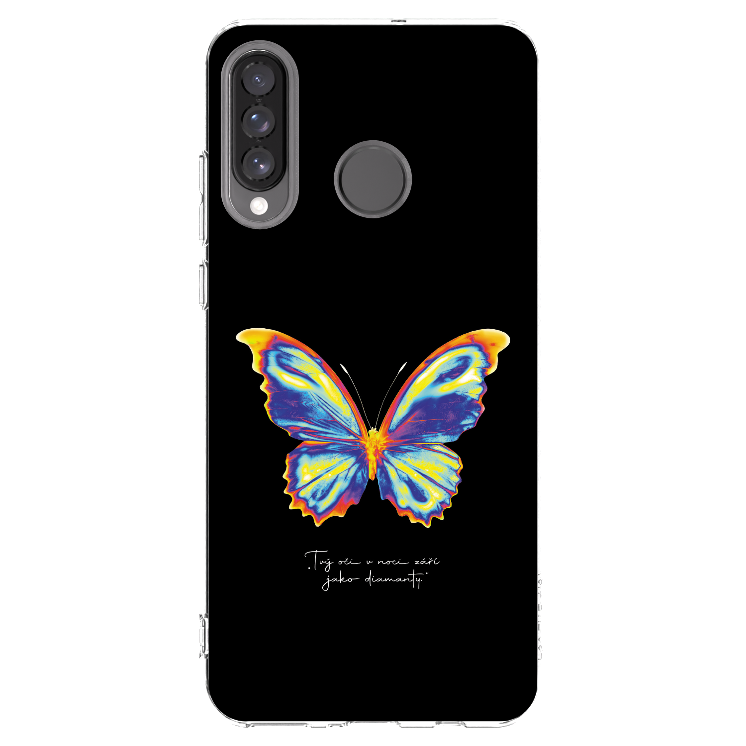 Picasee διαφανής θήκη σιλικόνης Huawei P30 Lite - Diamanty Black