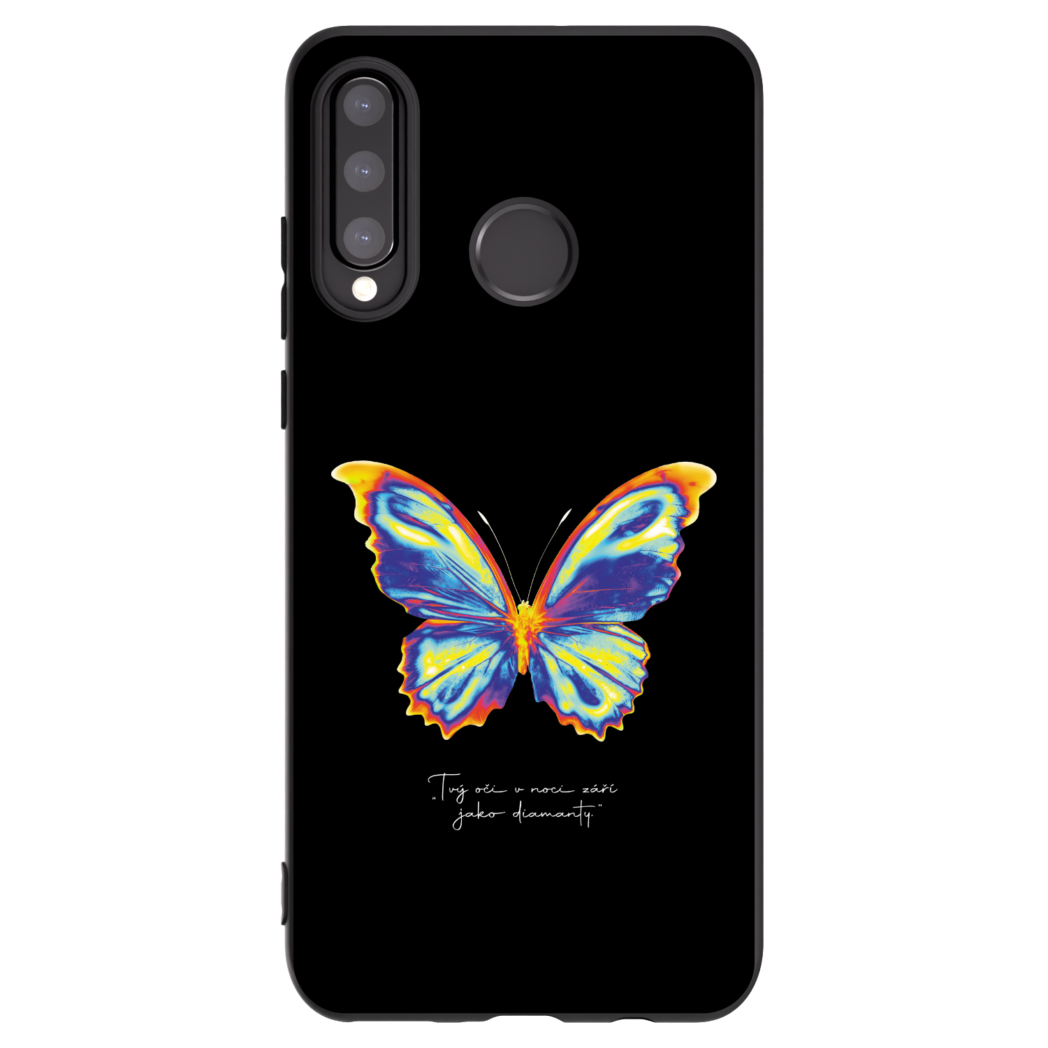 Picasee Μαύρη θήκη σιλικόνης για Huawei P30 Lite - Diamanty Black