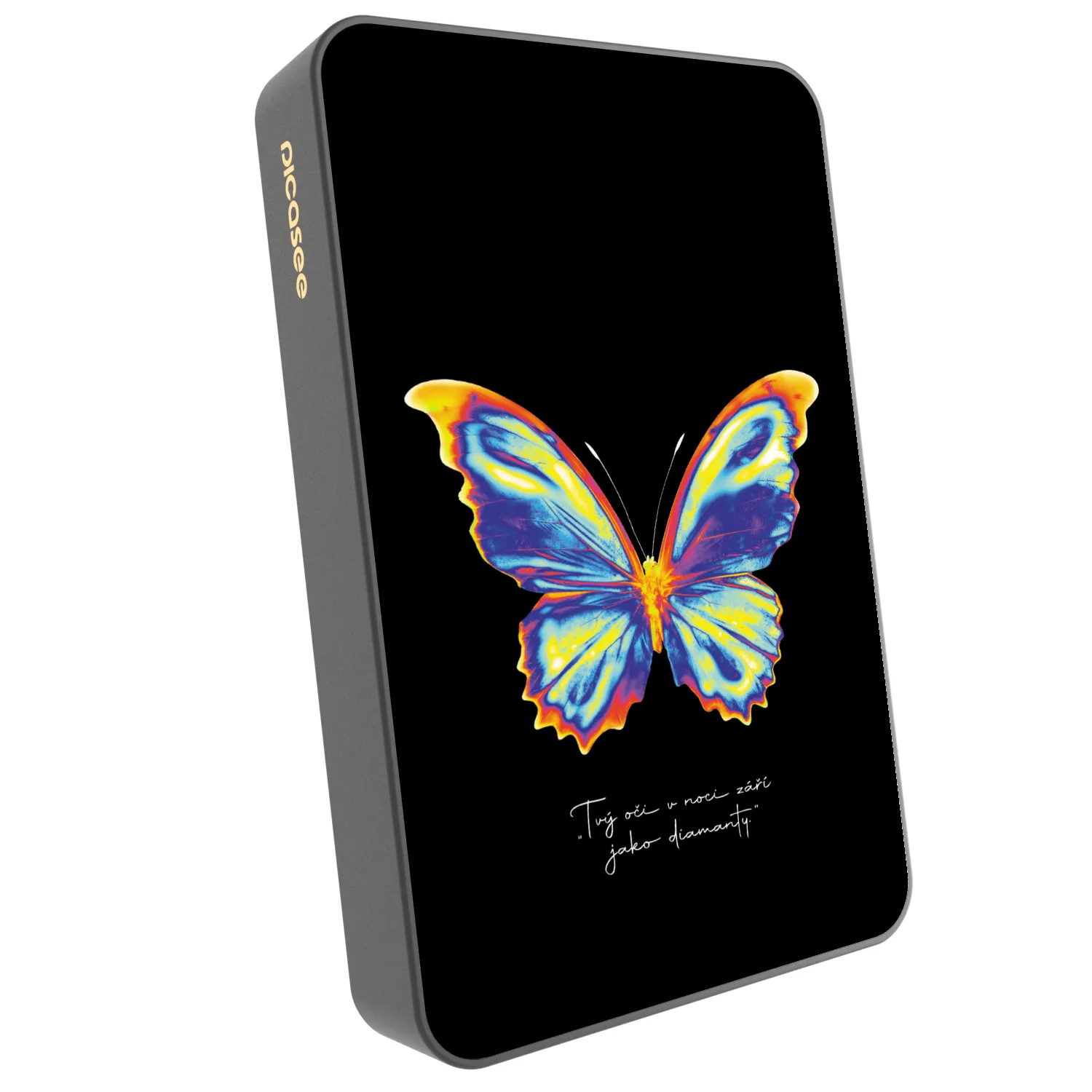 Picasee Powerbank με MagSafe 10 000 mAh Γκρί - Diamanty Black