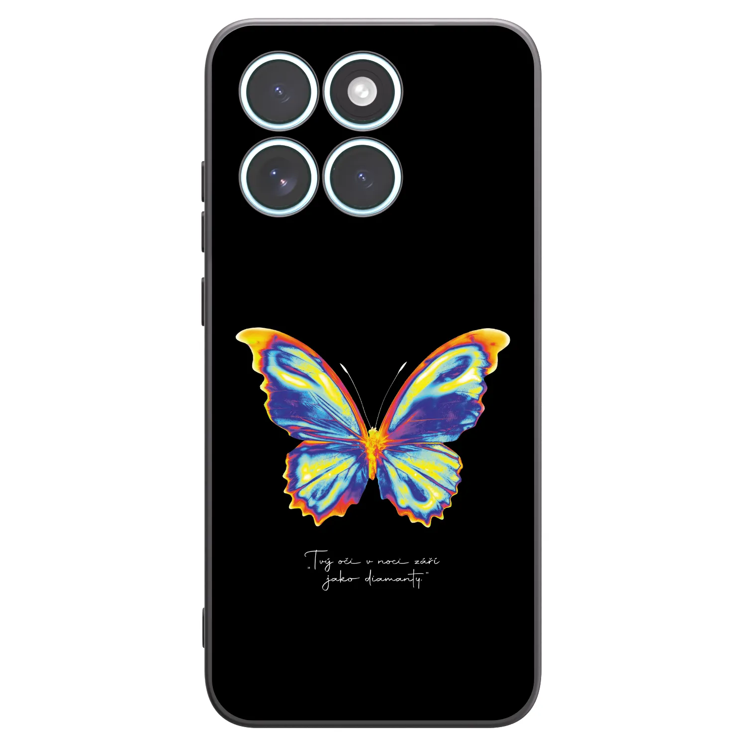 Picasee Μαύρη θήκη σιλικόνης για Motorola Edge 70 Fusion - Diamanty Black