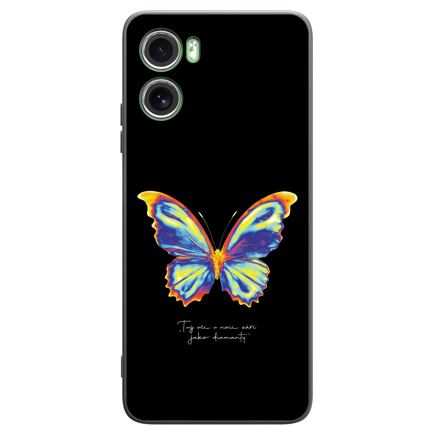 Picasee Μαύρη θήκη σιλικόνης για Motorola Moto G06 - Diamanty Black