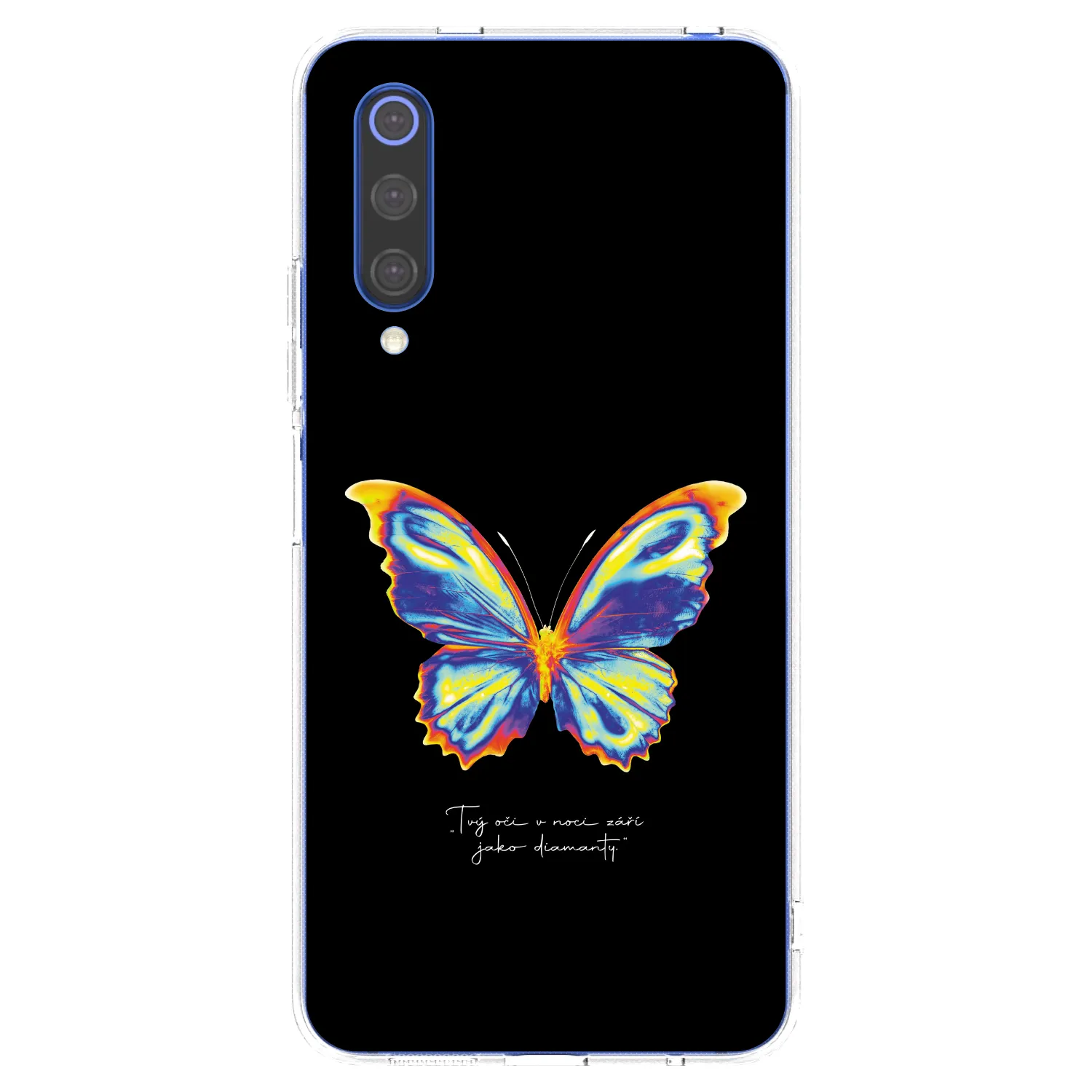 Picasee διαφανής θήκη σιλικόνης Xiaomi Mi 9 SE - Diamanty Black