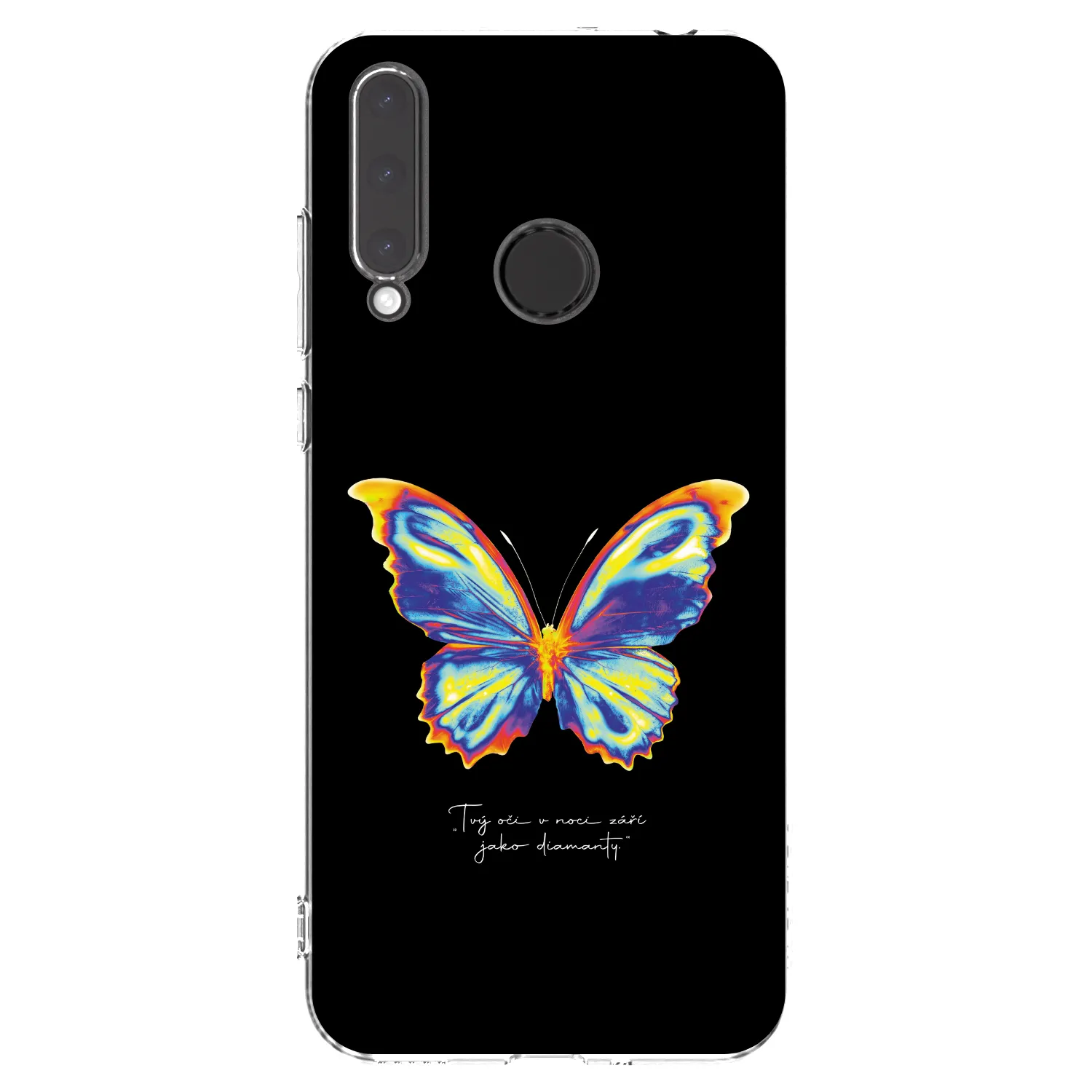 Picasee διαφανής θήκη σιλικόνης Honor 20 Lite - Diamanty Black