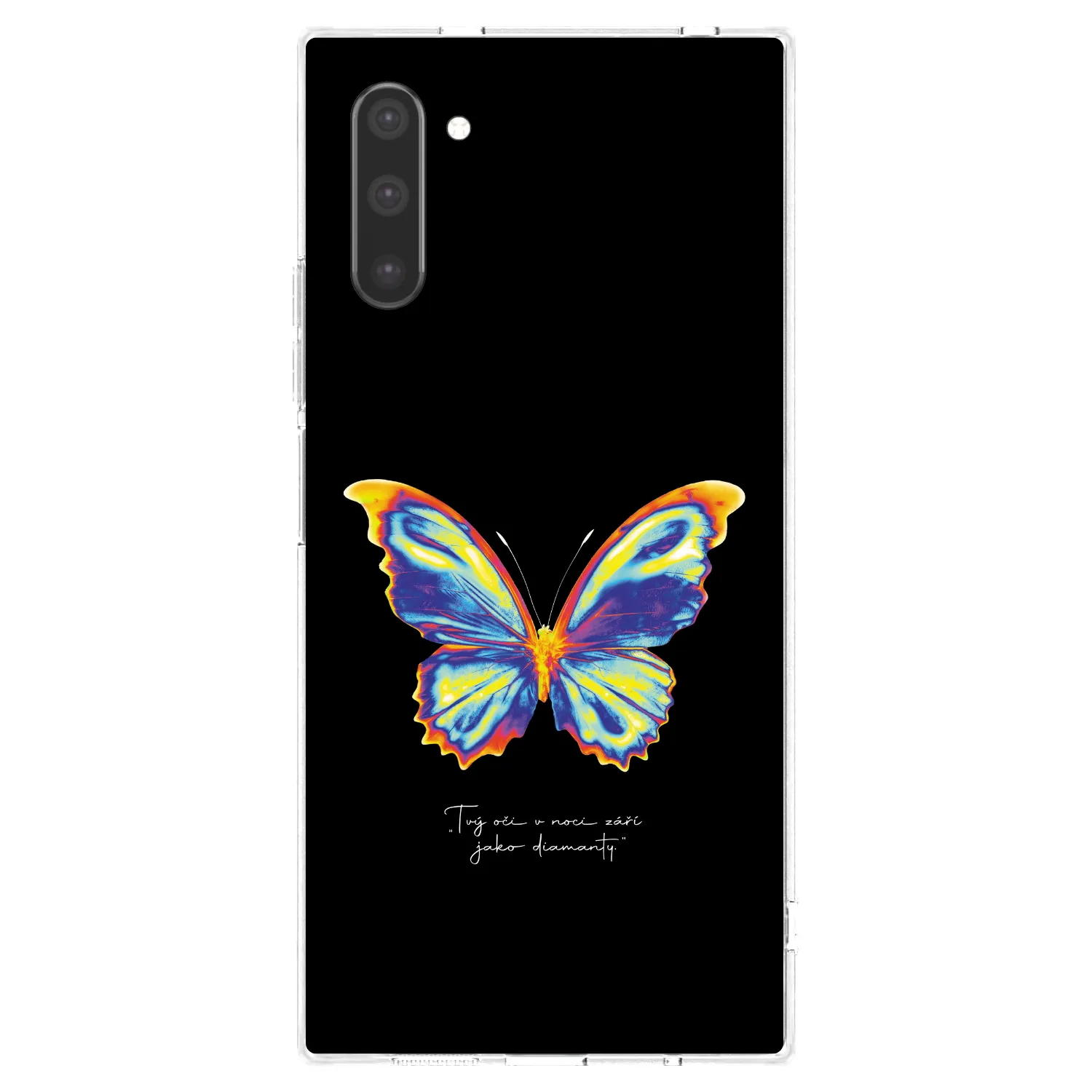 Picasee διαφανής θήκη σιλικόνης Samsung Galaxy Note 10 N970F - Diamanty Black