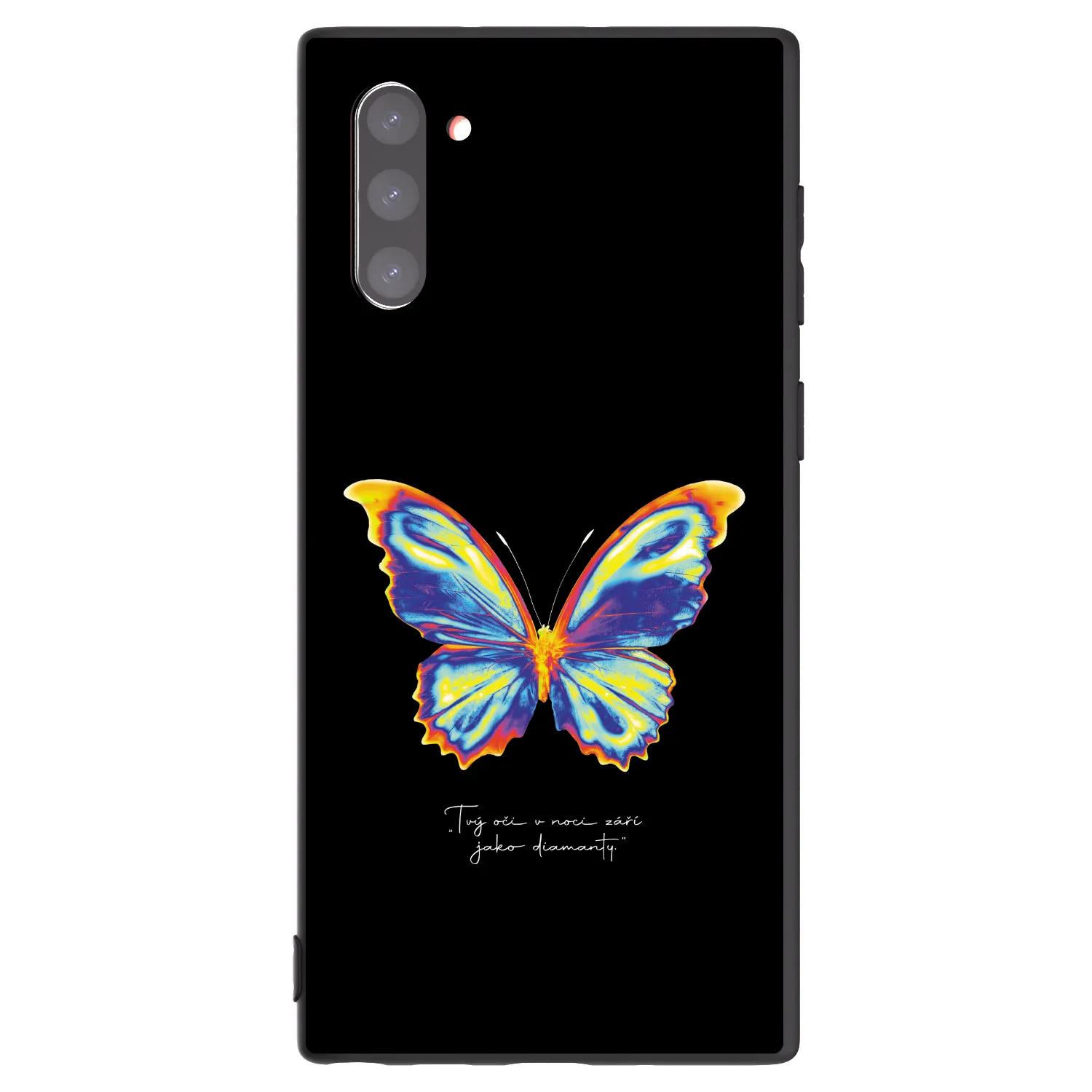 Picasee Μαύρη θήκη σιλικόνης για Samsung Galaxy Note 10 N970F - Diamanty Black
