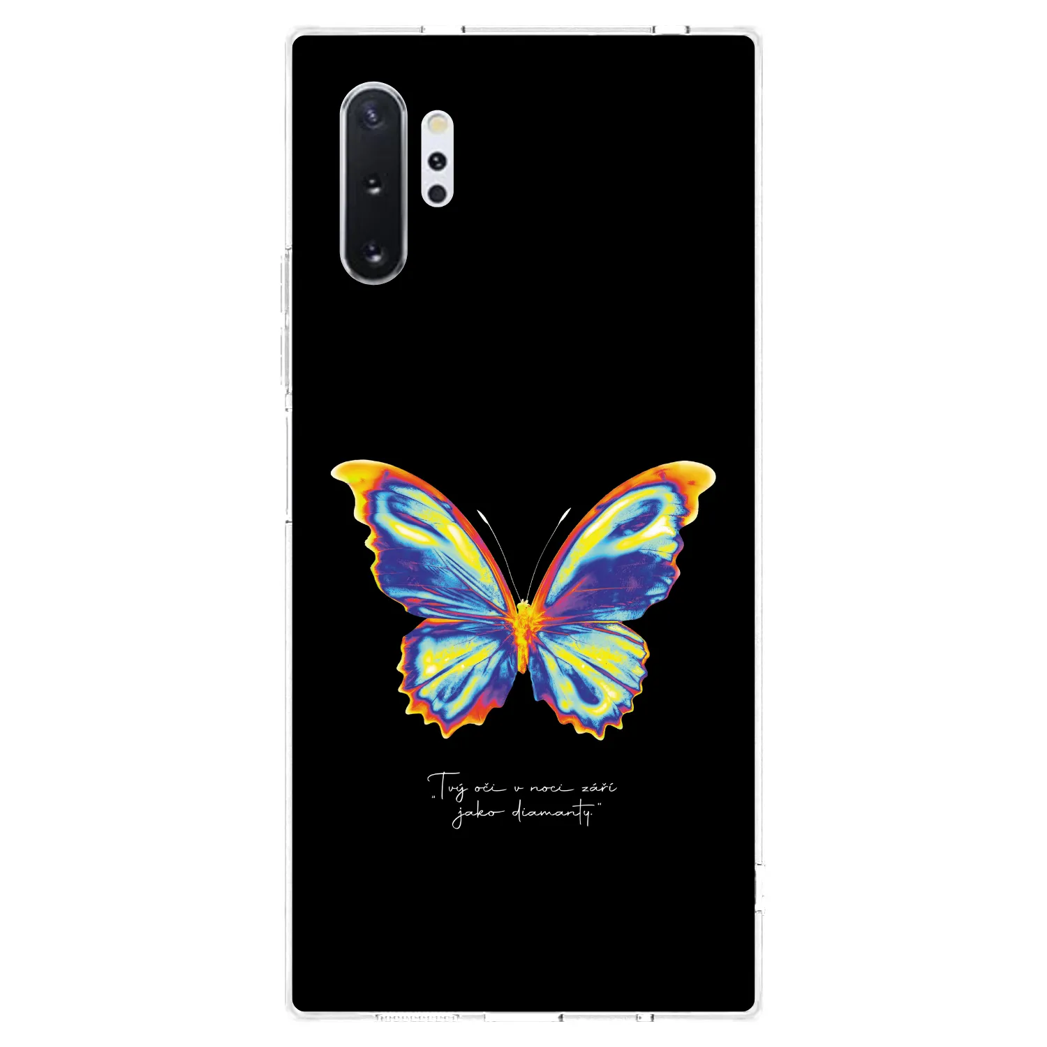 Picasee διαφανής θήκη σιλικόνης Samsung Galaxy Note 10+ N975F - Diamanty Black