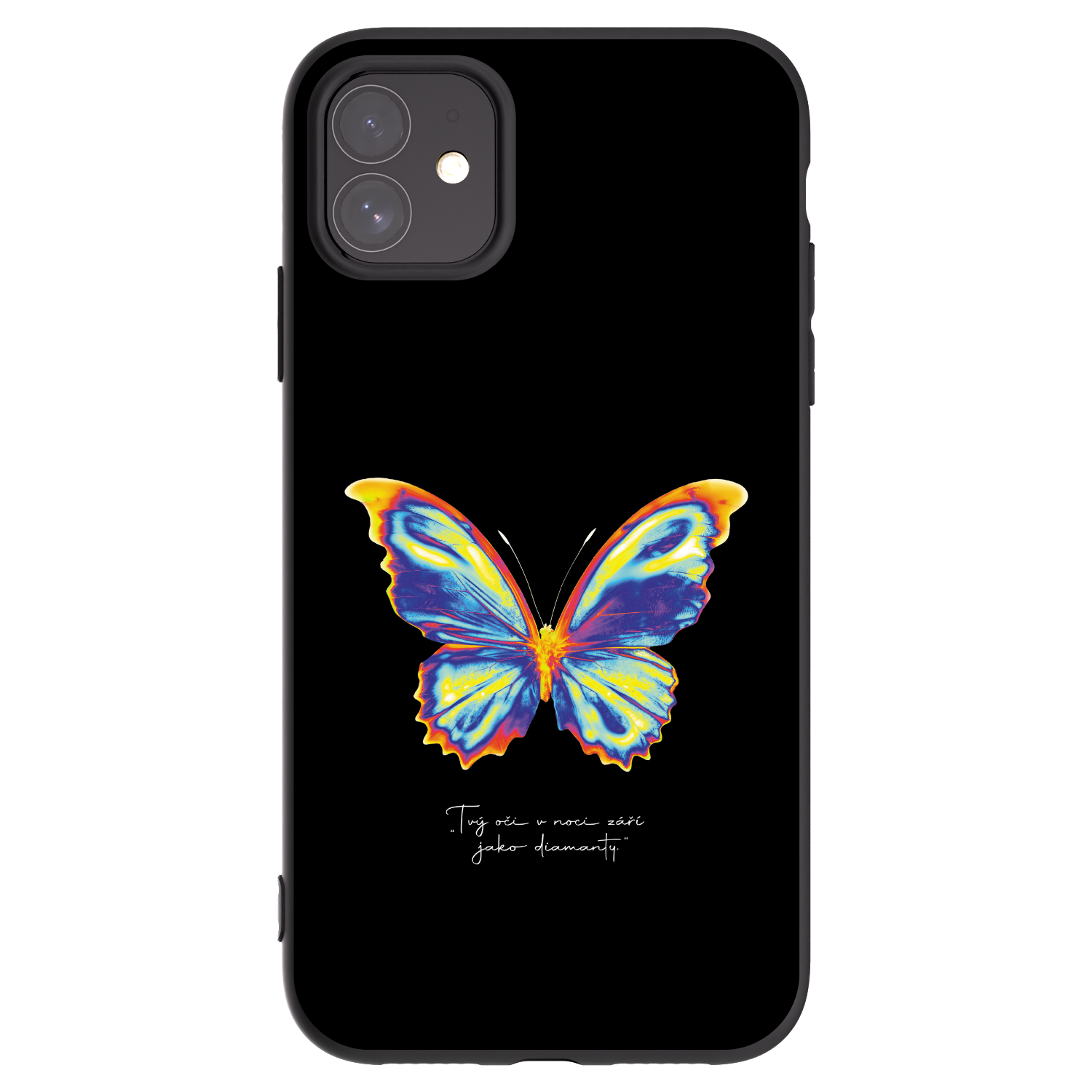 Picasee Μαύρη θήκη σιλικόνης για Apple iPhone 11 - Diamanty Black