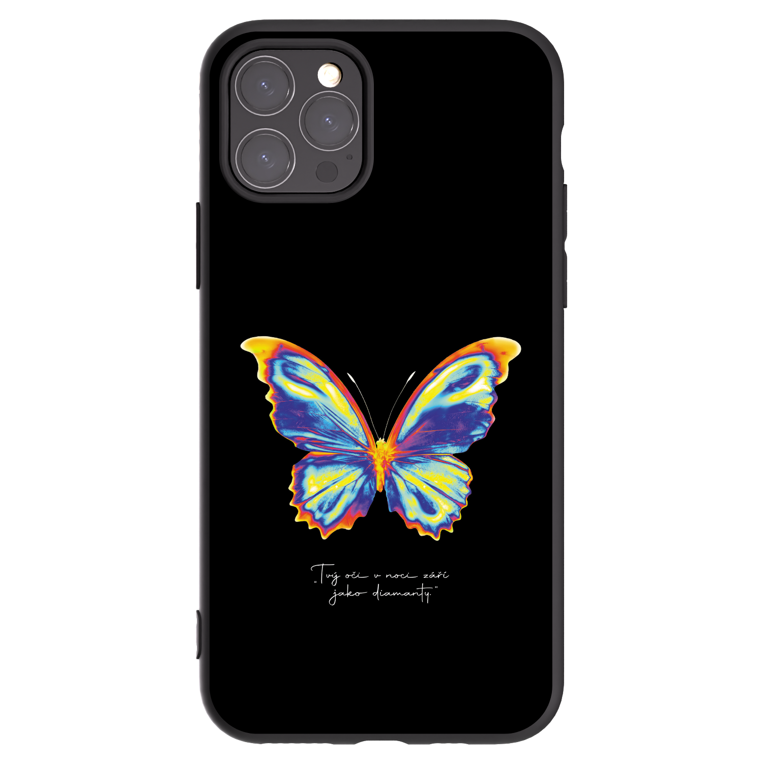 Picasee Μαύρη θήκη σιλικόνης για Apple iPhone 11 Pro - Diamanty Black