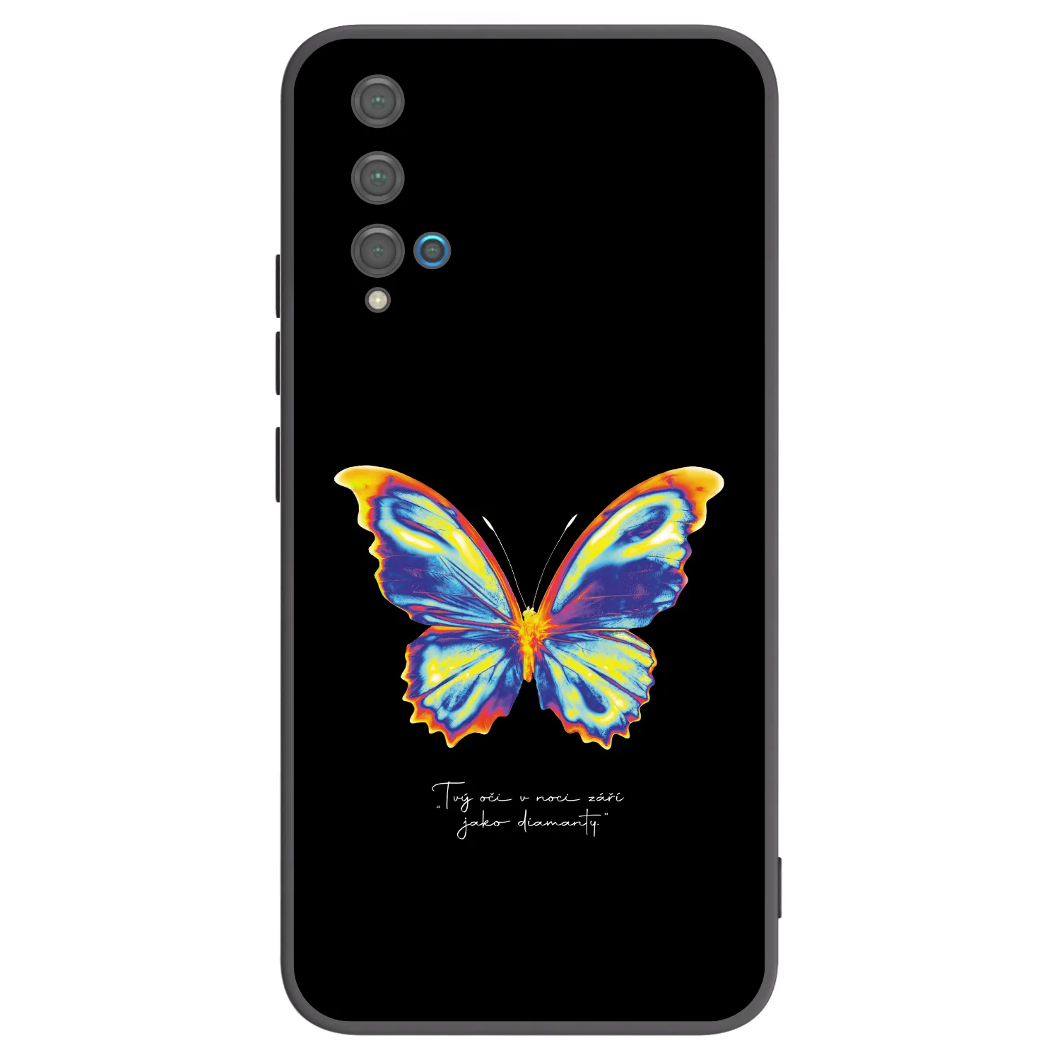 Picasee Μαύρη θήκη σιλικόνης για Huawei Nova 5T - Diamanty Black