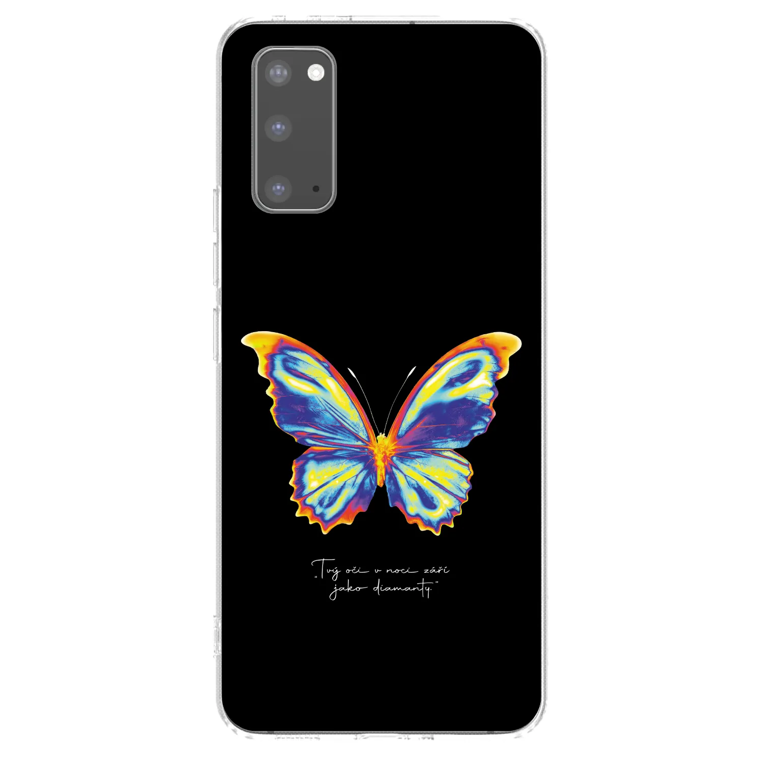 Picasee διαφανής θήκη σιλικόνης Samsung Galaxy S20 G980F - Diamanty Black