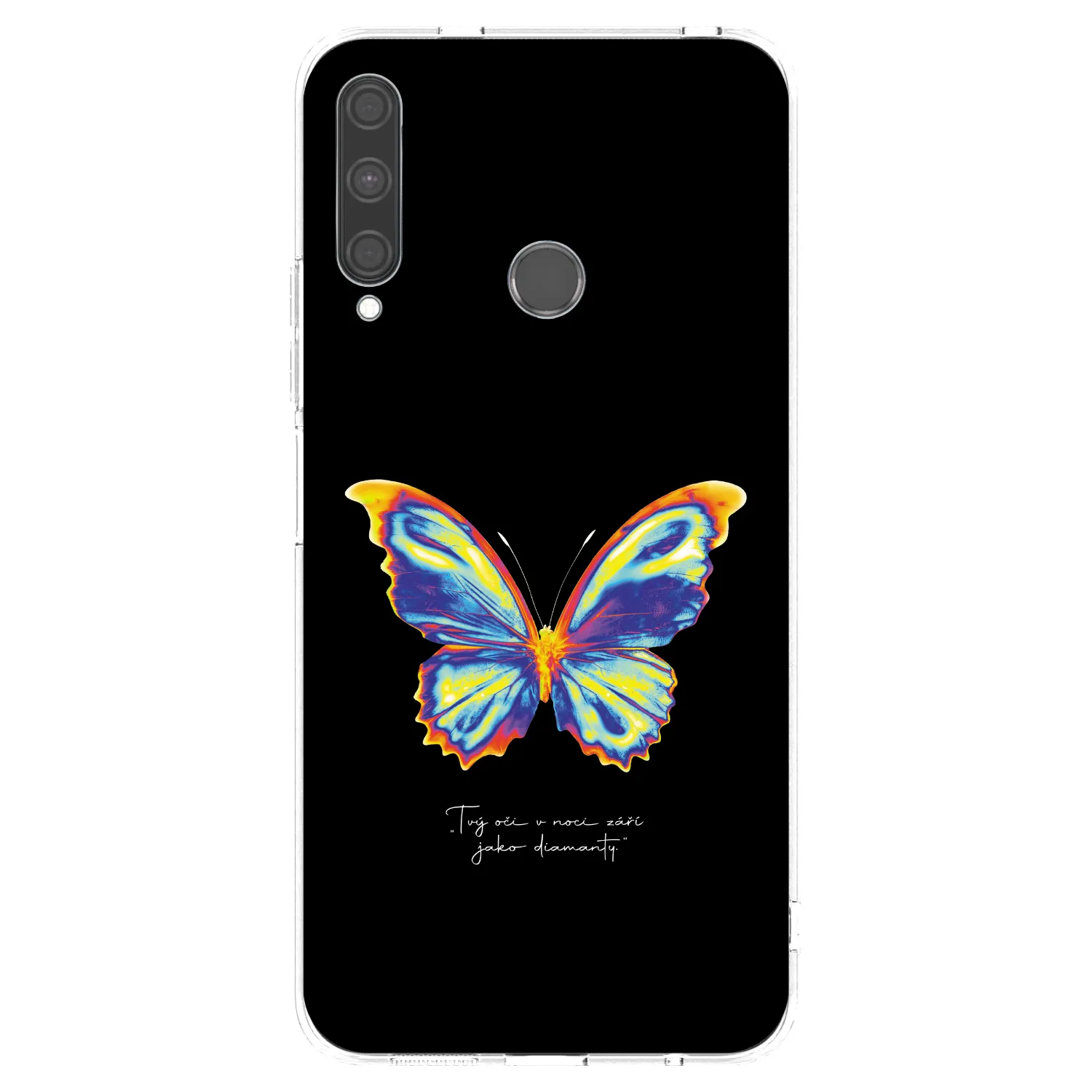 Picasee διαφανής θήκη σιλικόνης Huawei P40 Lite E - Diamanty Black