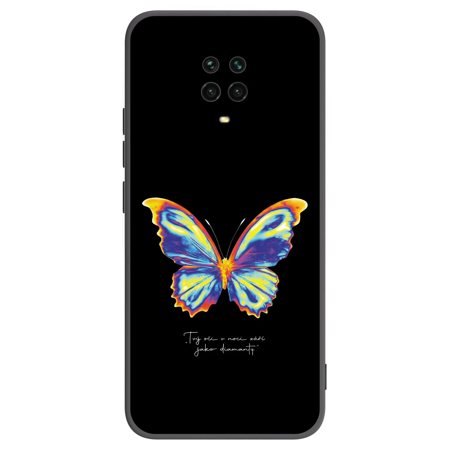 Picasee Μαύρη θήκη σιλικόνης για Xiaomi Redmi Note 9 Pro - Diamanty Black