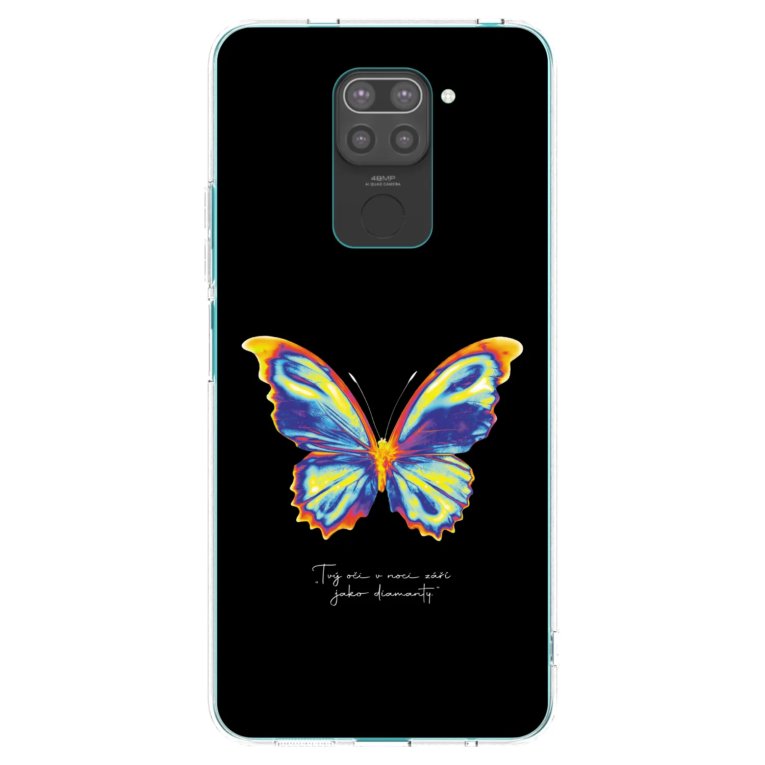 Picasee Μαύρη θήκη σιλικόνης για Xiaomi Redmi Note 9 - Diamanty Black