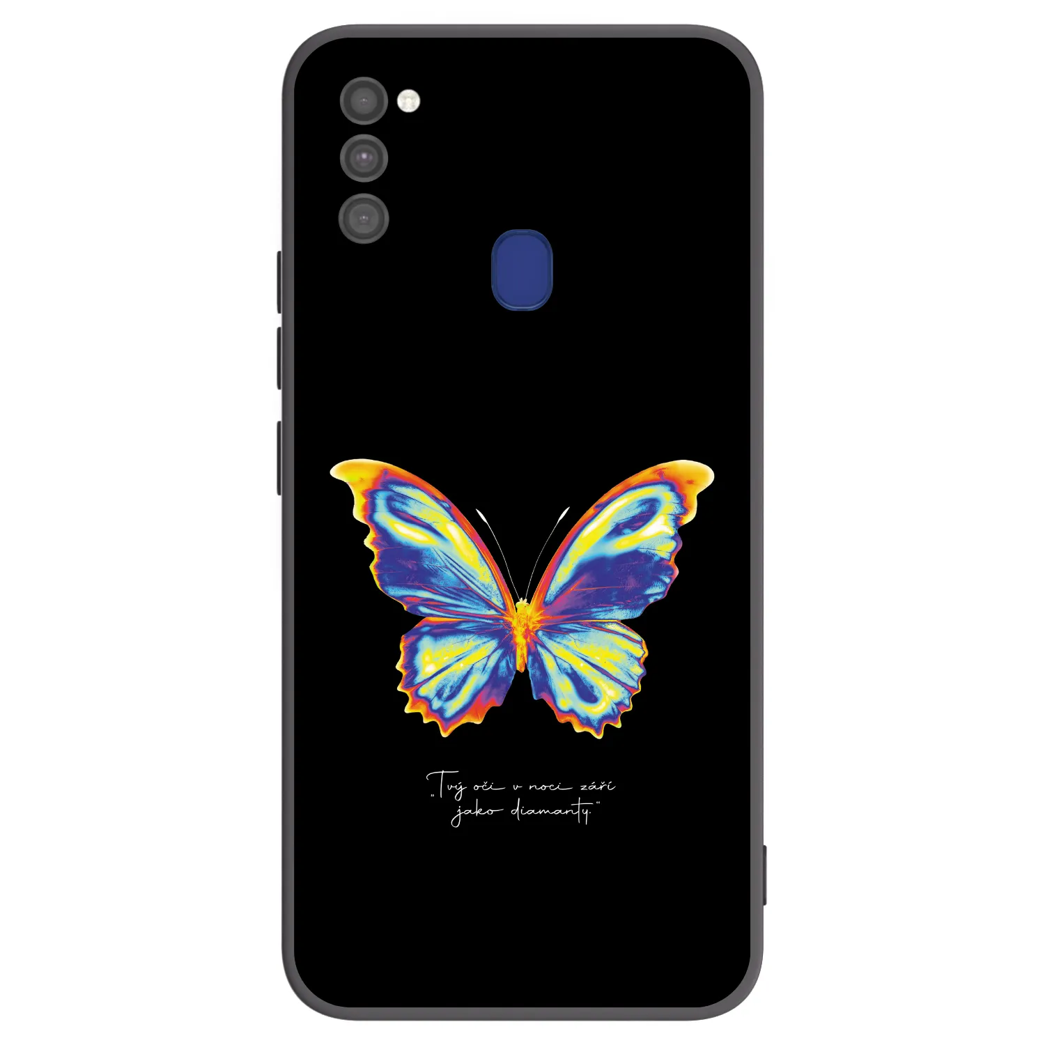 Picasee Μαύρη θήκη σιλικόνης για Samsung Galaxy M21 M215F - Diamanty Black