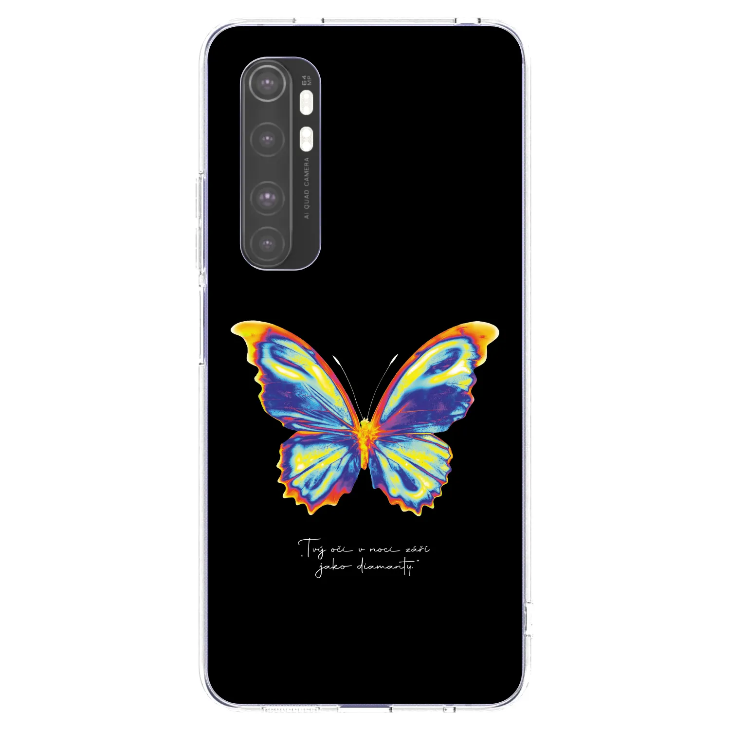 Picasee διαφανής θήκη σιλικόνης Xiaomi Mi Note 10 Lite - Diamanty Black