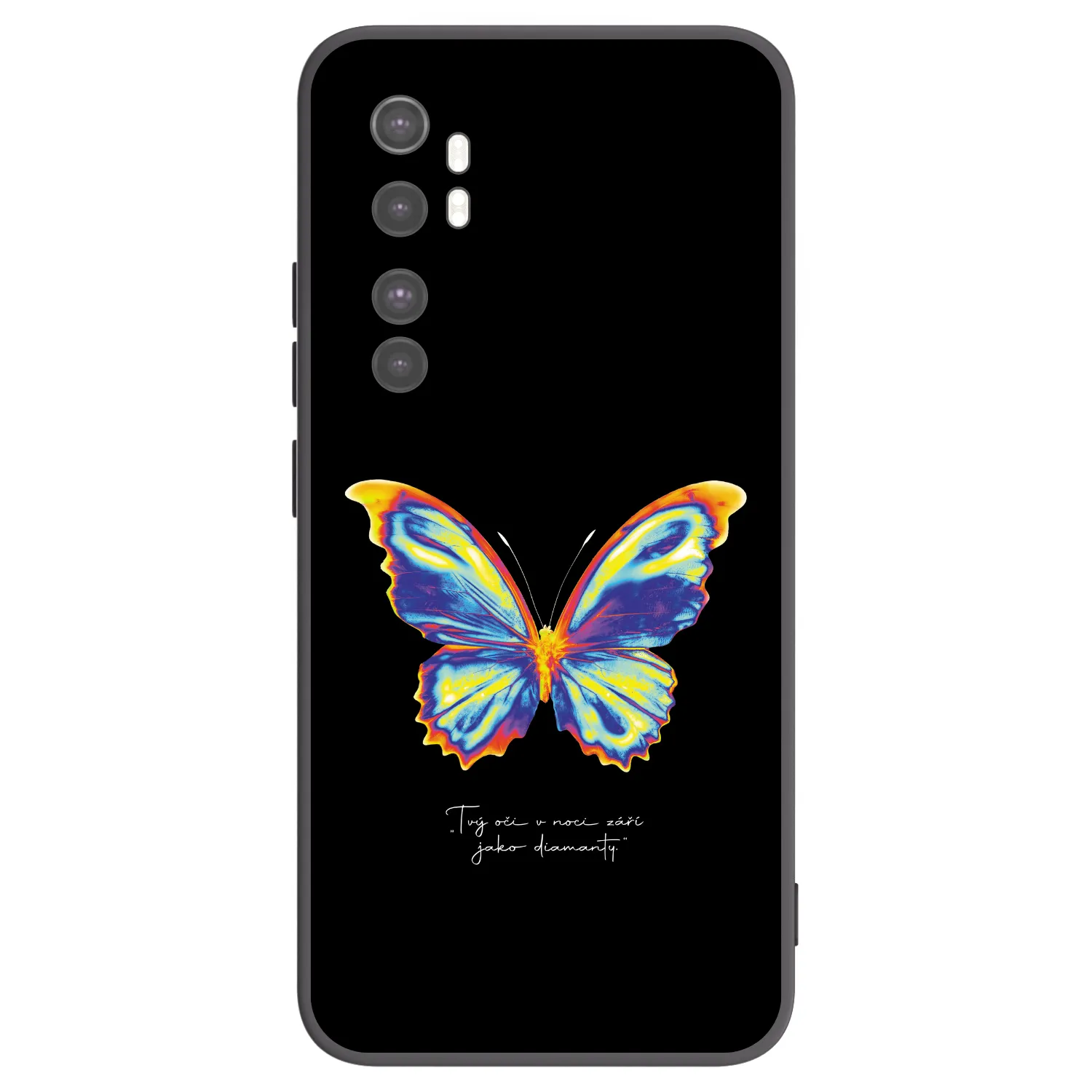 Picasee Μαύρη θήκη σιλικόνης για Xiaomi Mi Note 10 Lite - Diamanty Black