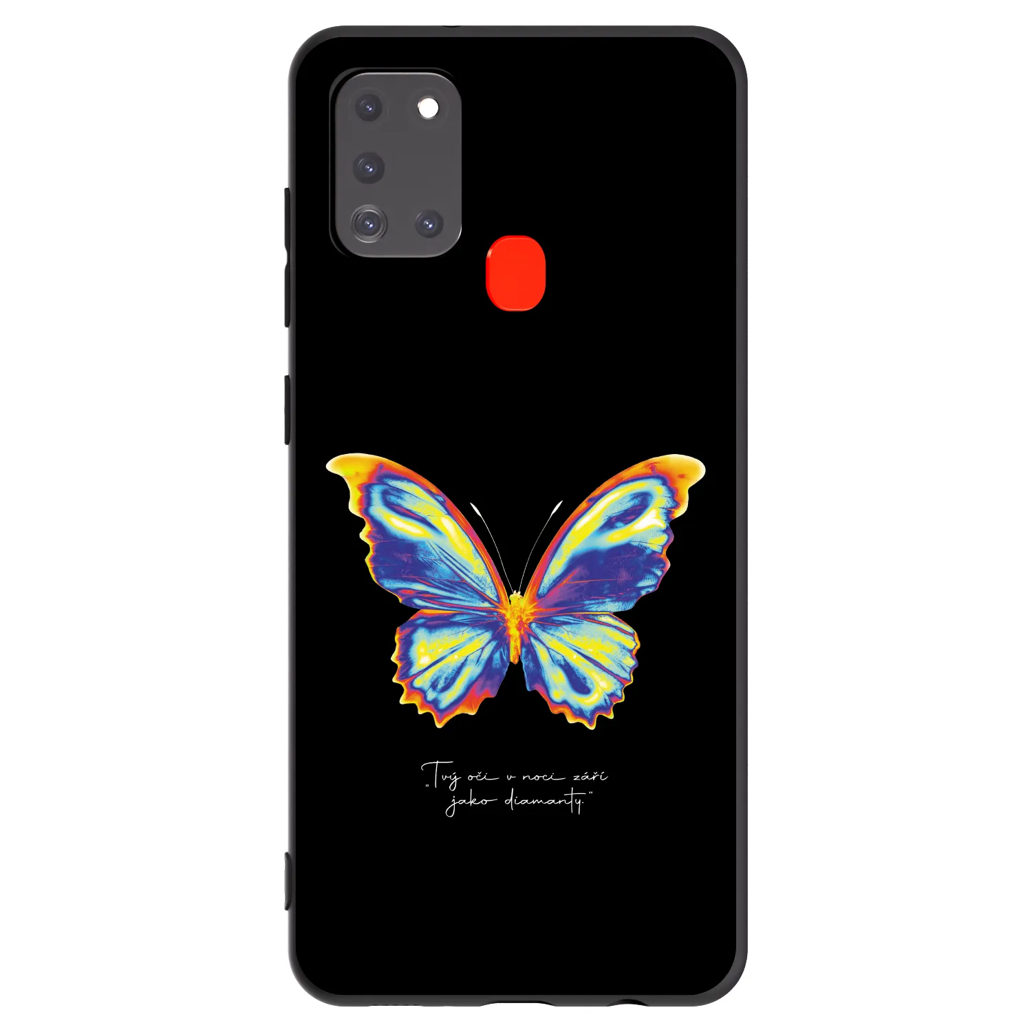 Picasee Μαύρη θήκη σιλικόνης για Samsung Galaxy A21s - Diamanty Black