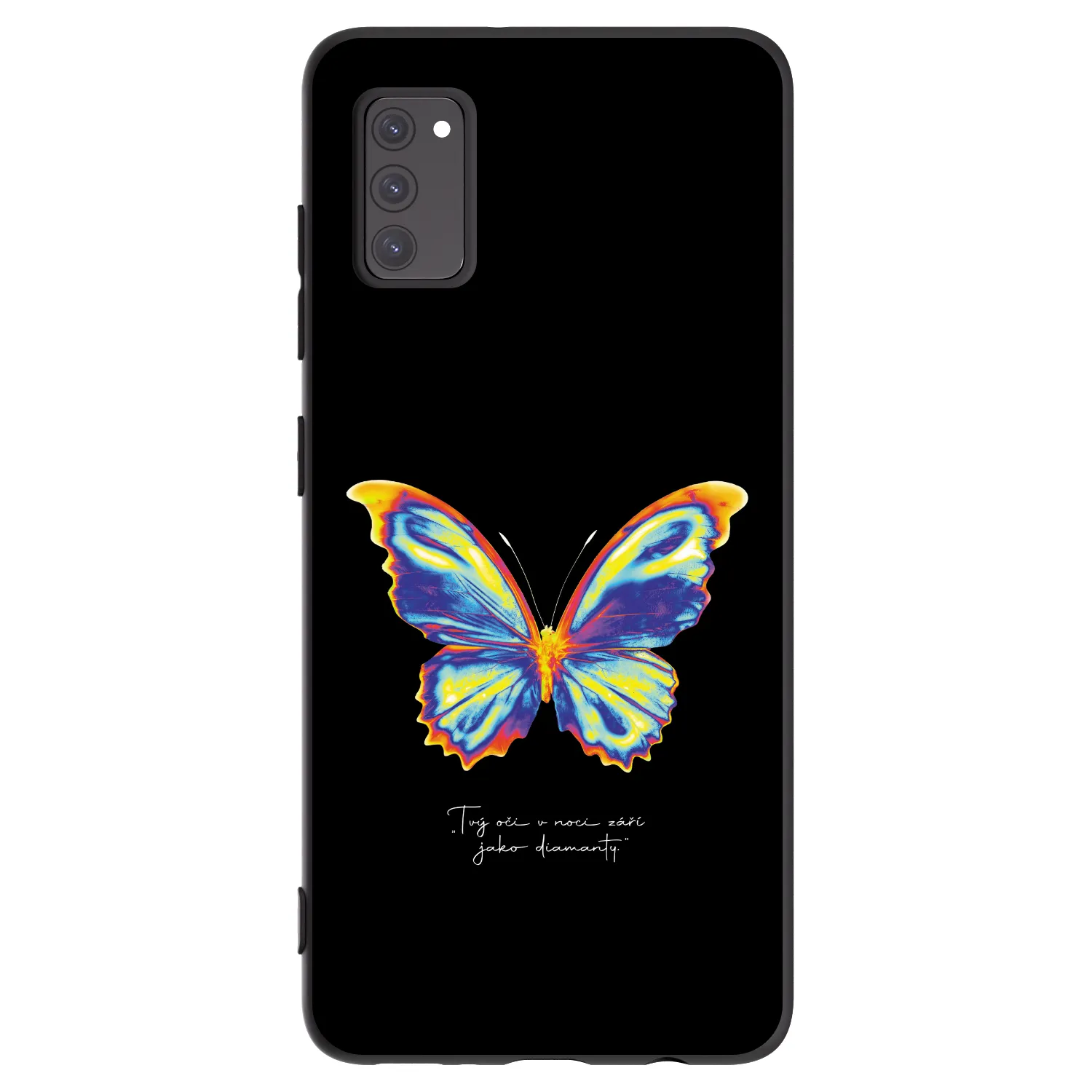 Picasee Μαύρη θήκη σιλικόνης για Samsung Galaxy A41 A415F - Diamanty Black