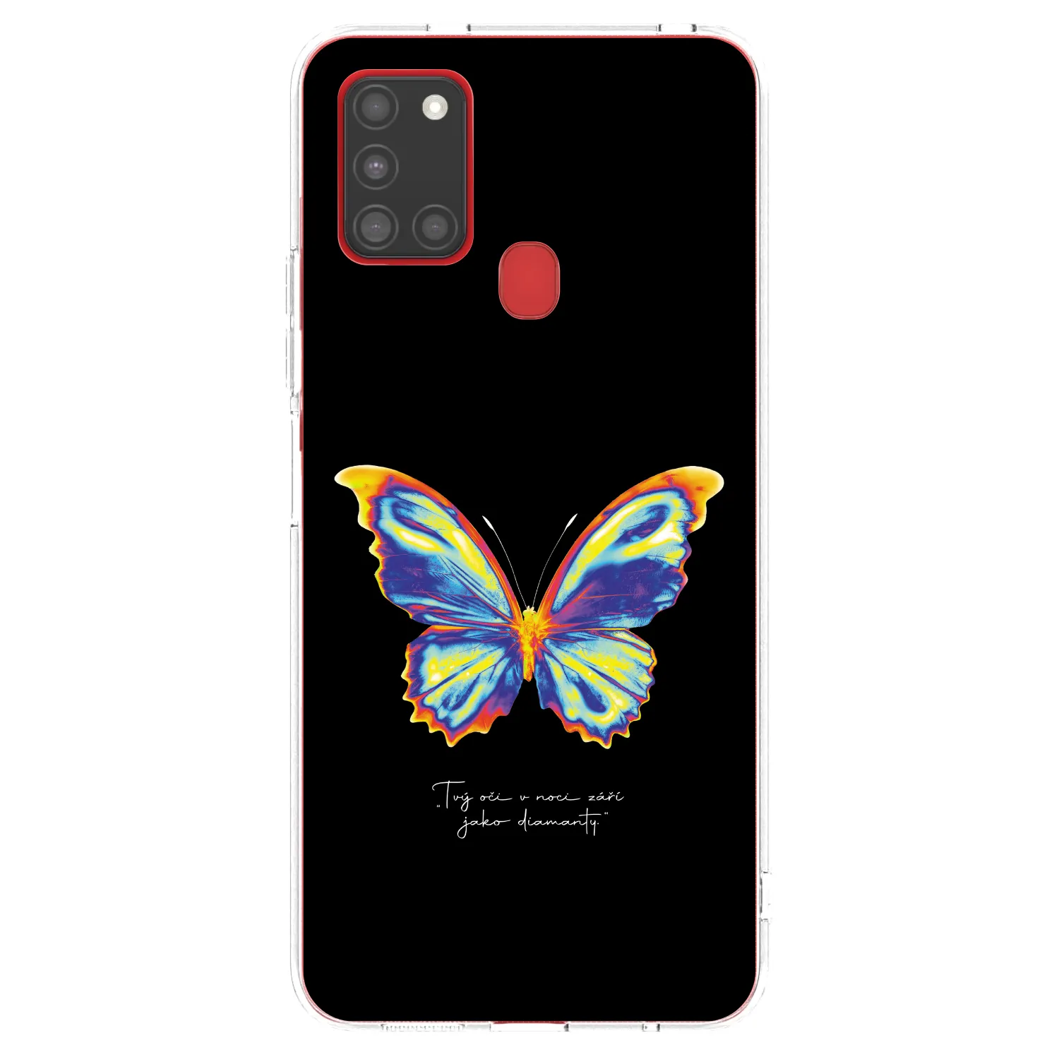Picasee διαφανής θήκη σιλικόνης Samsung Galaxy A21s - Diamanty Black