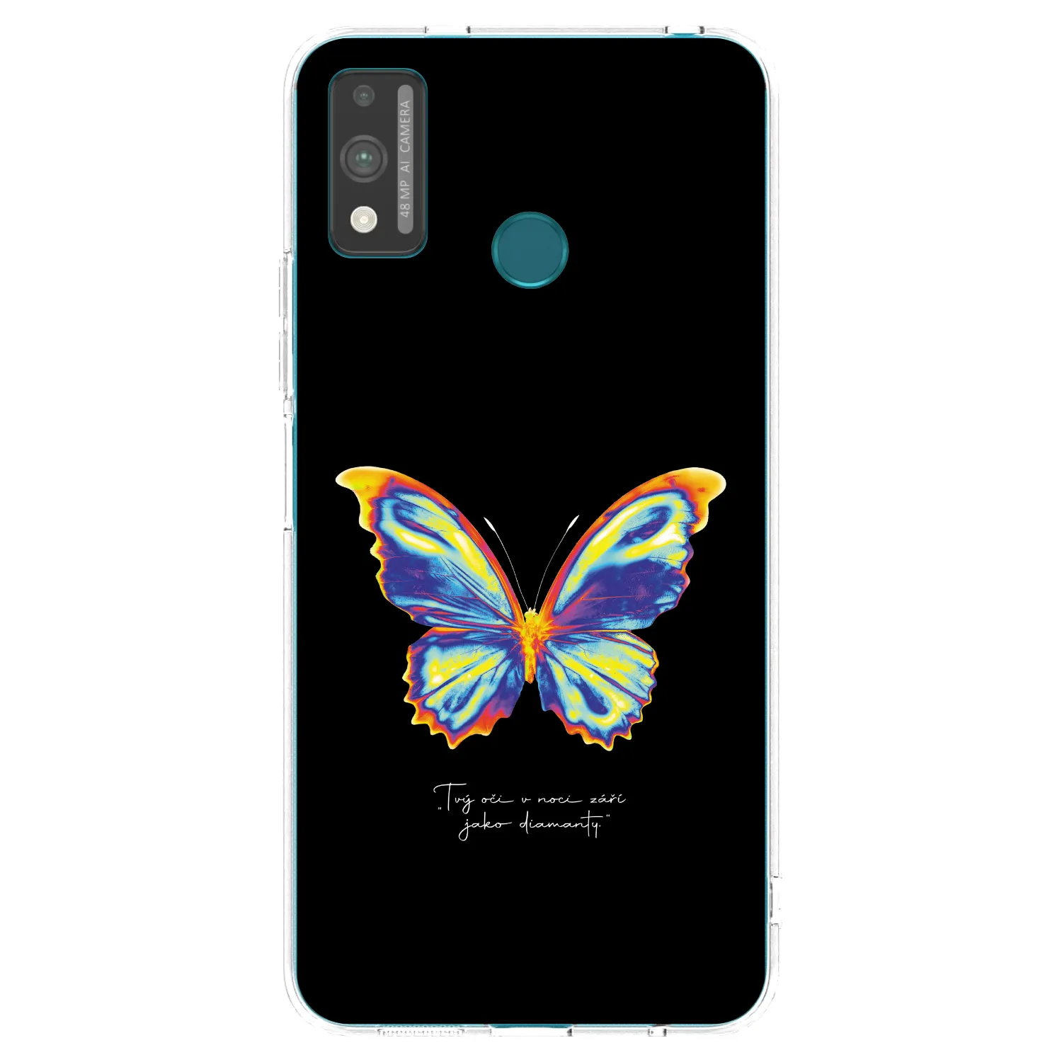 Picasee διαφανής θήκη σιλικόνης Honor 9X Lite - Diamanty Black