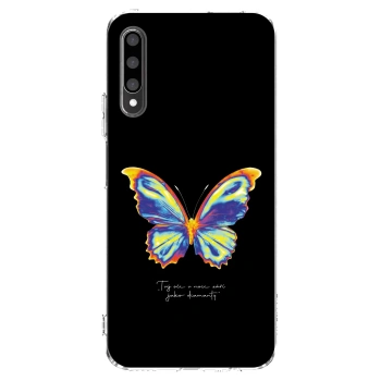 Picasee διαφανής θήκη σιλικόνης Honor 9X Pro - Diamanty Black