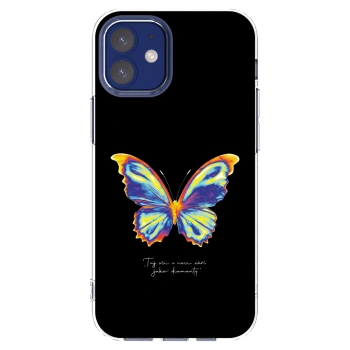 Picasee διαφανής θήκη σιλικόνης Apple iPhone 12 mini - Diamanty Black