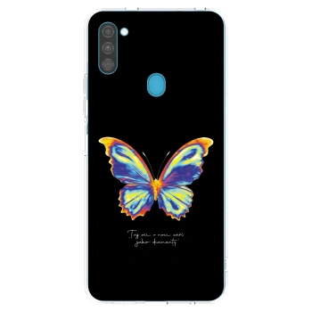 Picasee διαφανής θήκη σιλικόνης Samsung Galaxy M11 - Diamanty Black