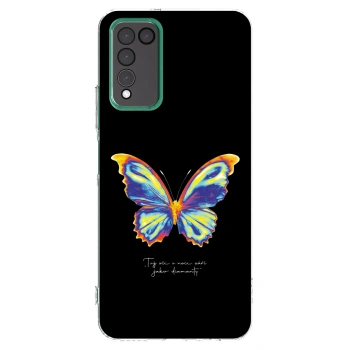 Picasee διαφανής θήκη σιλικόνης Honor 10X Lite - Diamanty Black
