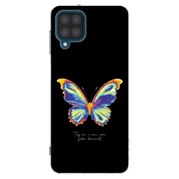 Picasee διαφανής θήκη σιλικόνης Samsung Galaxy A12 A125F - Diamanty Black