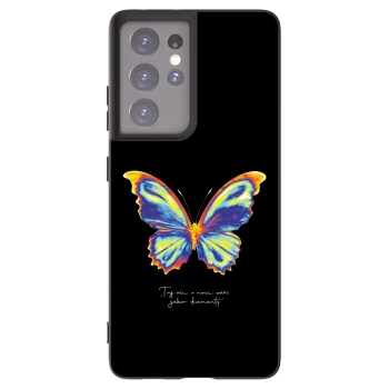 Picasee Μαύρη θήκη σιλικόνης για Samsung Galaxy S21 Ultra 5G G998B - Diamanty Black