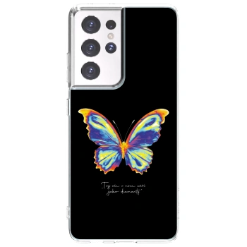 Picasee διαφανής θήκη σιλικόνης Samsung Galaxy S21 Ultra 5G G998B - Diamanty Black