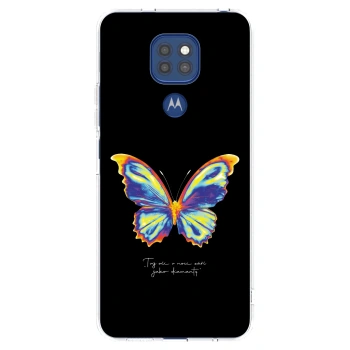 Picasee διαφανής θήκη σιλικόνης Motorola Moto G9 Play - Diamanty Black