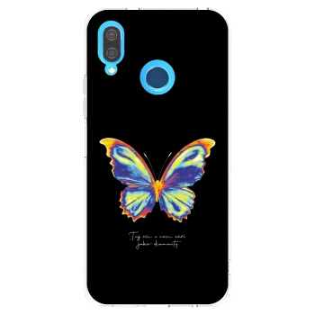 Picasee διαφανής θήκη σιλικόνης Huawei P20 Lite - Diamanty Black