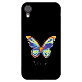 Picasee Μαύρη θήκη σιλικόνης για Apple iPhone XR - Diamanty Black